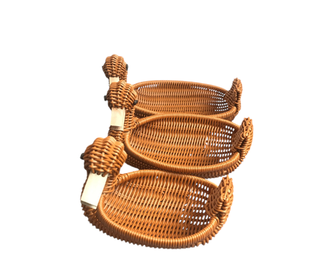 Faux Rattan Duck-Shaped Storage Basket