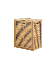 Bamboo Striped Laundry Basket