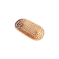 Woven Rattan Hollow Oval Tray