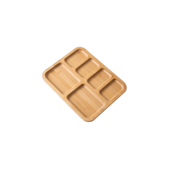Bamboo 6-Grid Tea Tray