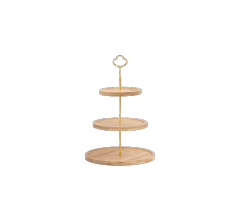 Bamboo 3-Tier Dessert Stand