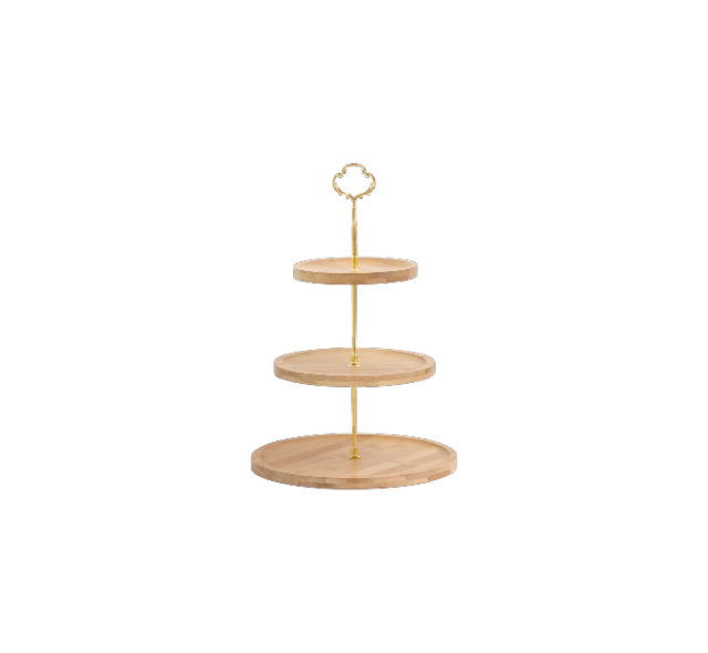 Bamboo 3-Tier Dessert Stand
