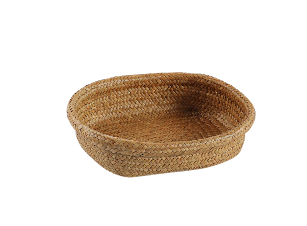 Woven Grass Oval Fruit Basket