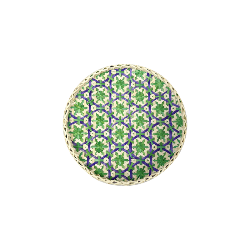 Multicolor Bamboo Woven Tray