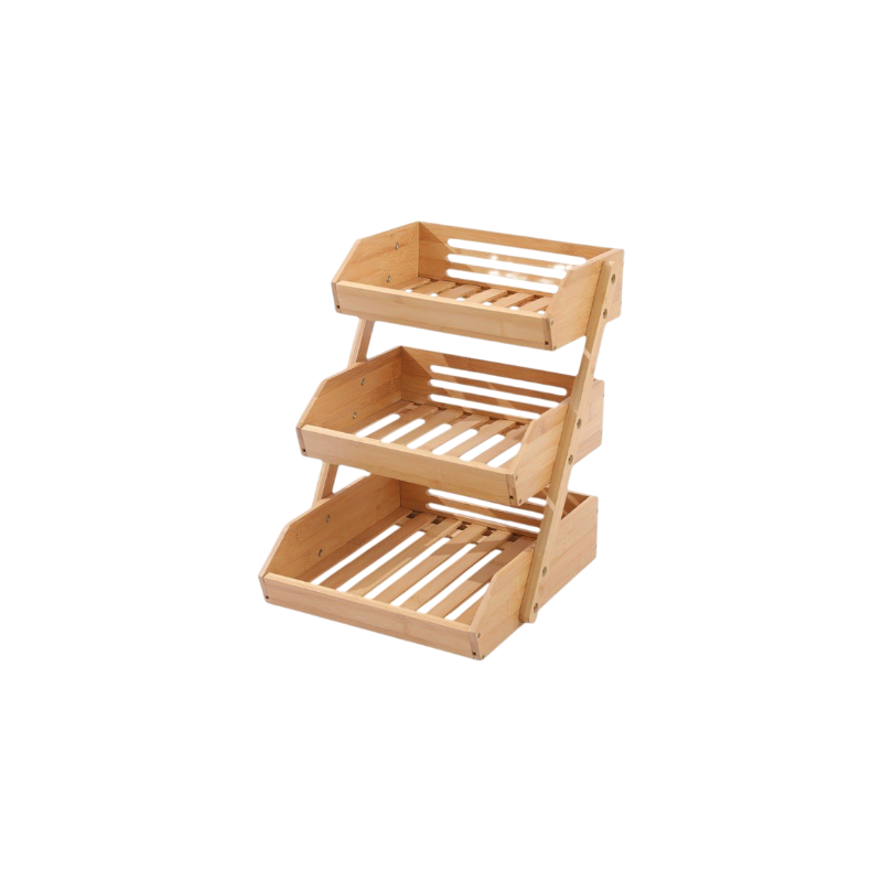 Bamboo 3-Layer Vegetable Rack