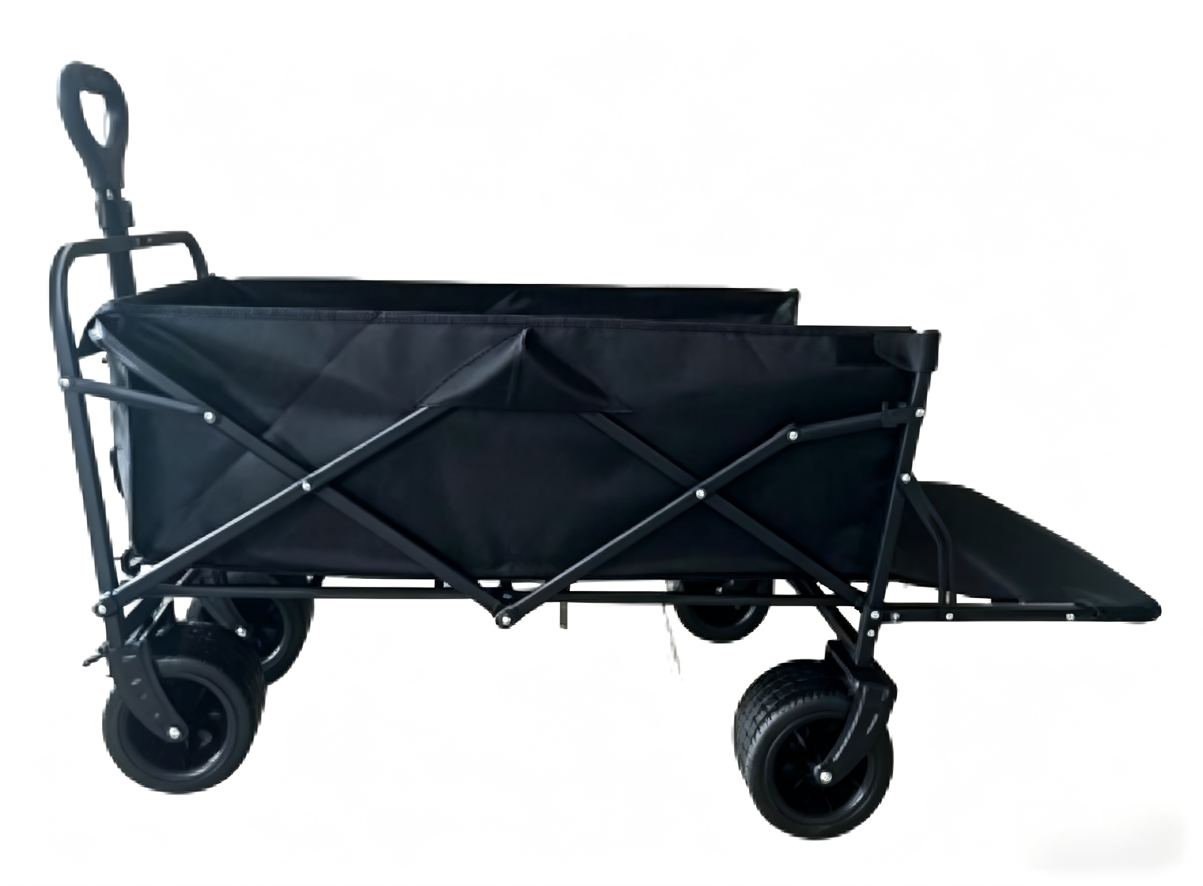 Back opening camping cart with carry bag