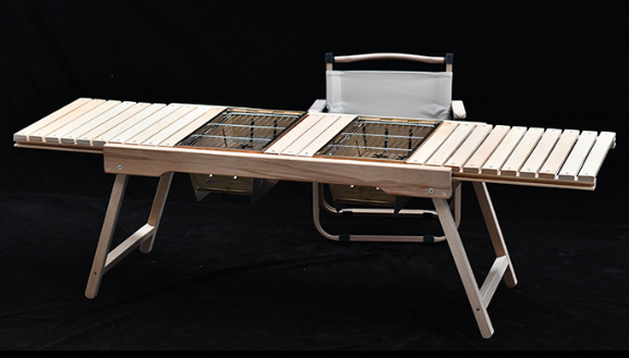 SLIDE WOOD BARBECUE TABLE--FOLDABLE,BARBACUE
