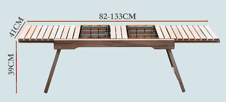 SLIDE WOOD BARBECUE TABLE--FOLDABLE,BARBACUE