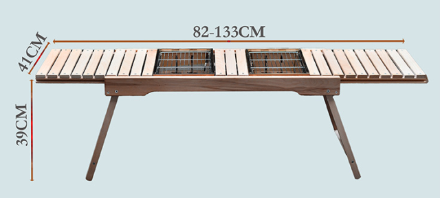 SLIDE WOOD BARBECUE TABLE--FOLDABLE,BARBACUE