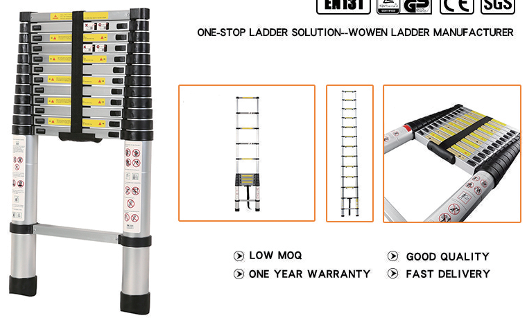 ALUMINIUM TELESCOPIC LADDER--Folding, stretching, stable
