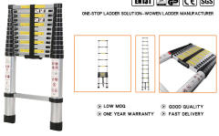 ALUMINIUM TELESCOPIC LADDER--Folding, stretching, stable