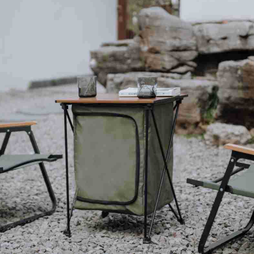 Camping storagerack with table - portable, multi-use, large capacity