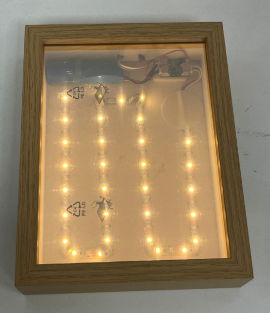 Wooden Iuminous Photo Frame--Solid, luminous, mirror