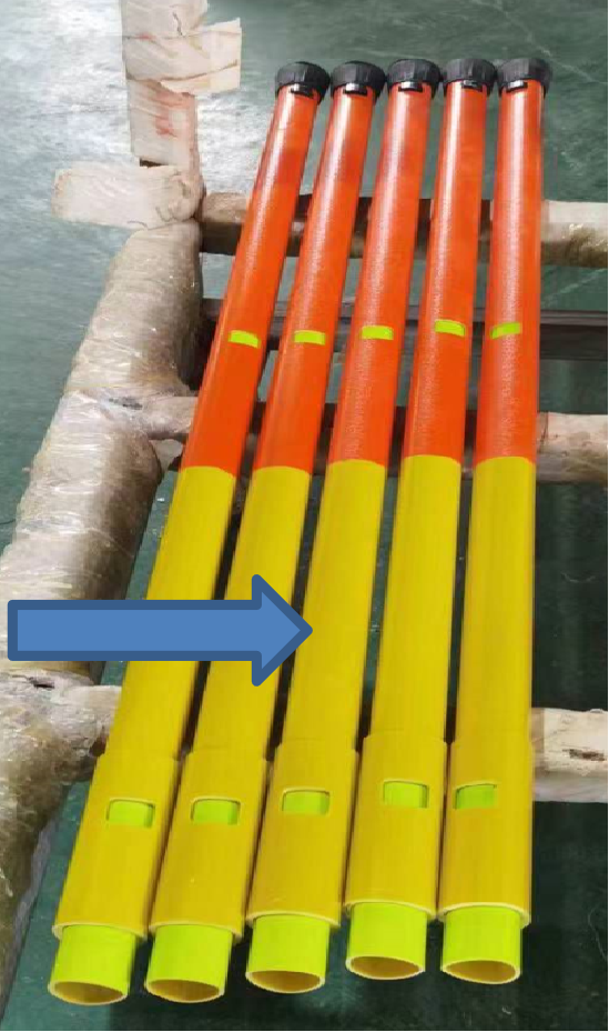 Fiberglass Telescopic Hot Stick, Without Head -Brake pulling,insulation