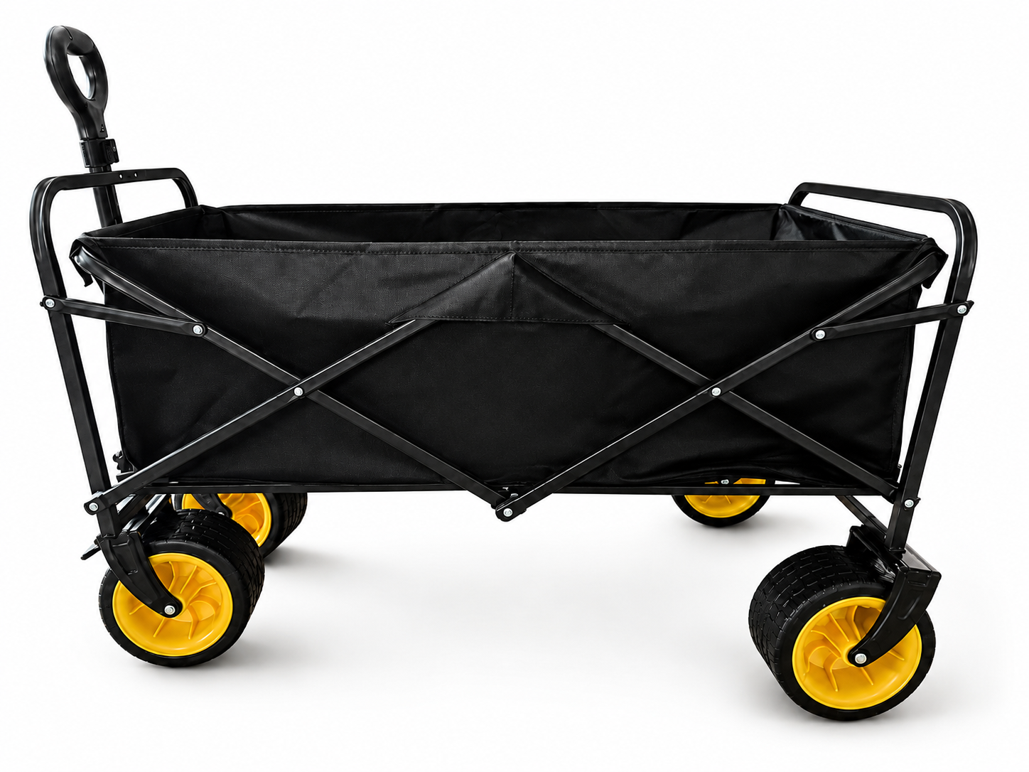 Blk camping cart with tank wheel (yellow)+ carry bag