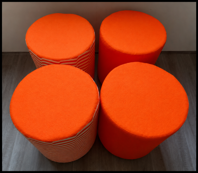 Round promotional stool