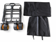 Blk camping cart with tank wheel (yellow)+ carry bag