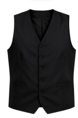 Black vest with double pockets