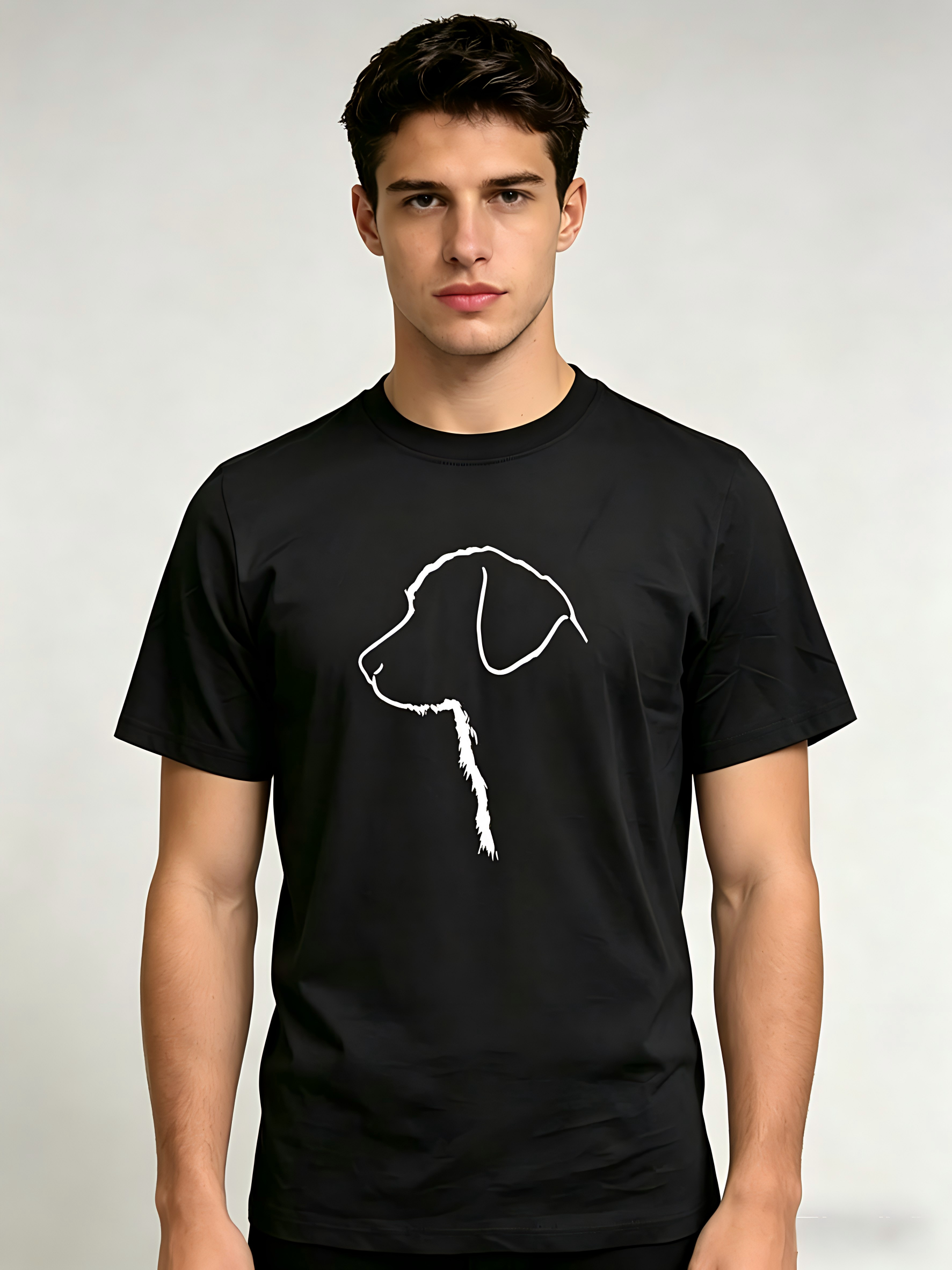 Trendy Animal Black Crewneck T-shirt
