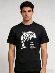 Environmental Protection Stop Pollution Crewneck T-shirt