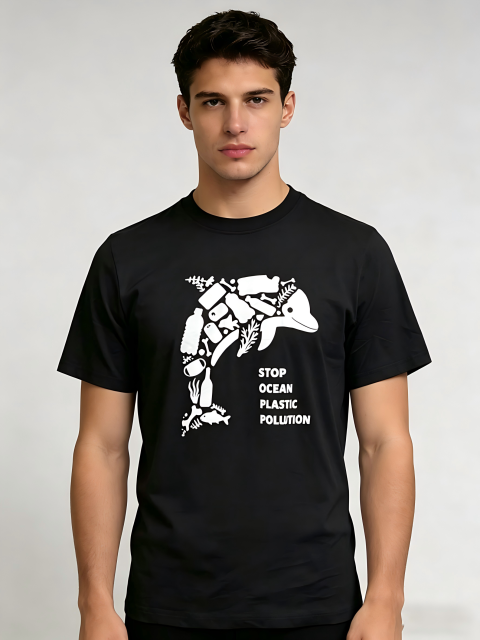 Environmental Protection Stop Pollution Crewneck T-shirt