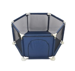 Parque de Juego Hexagonal de Tela Deluxe, Parque de Juego para Bebés y Niños Pequeños, Corralito de Juego, Tela de Malla Transpirable, Puerta con Cremallera