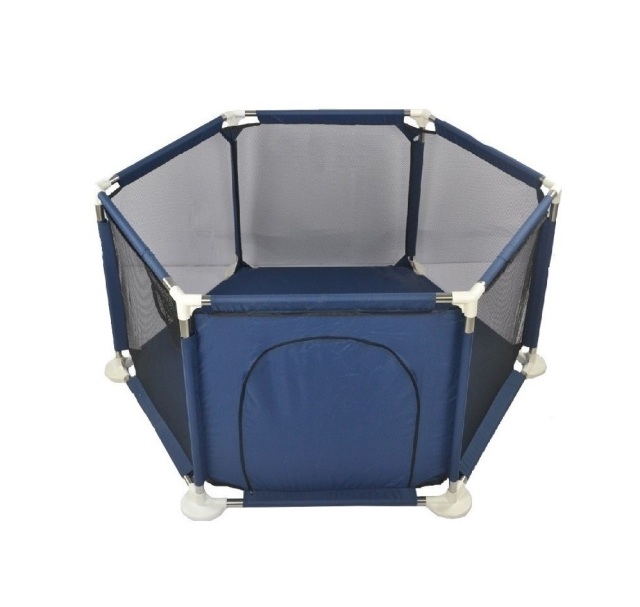 Parque de Juego Hexagonal de Tela Deluxe, Parque de Juego para Bebés y Niños Pequeños, Corralito de Juego, Tela de Malla Transpirable, Puerta con Cremallera
