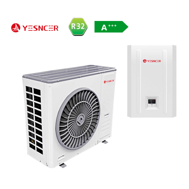 2024 EU R32 DC Inverter EVI 8-30KW split air to water heat pump water heater for heating cooling with remote control