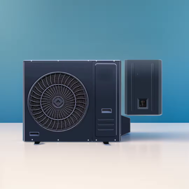 China brand R32 DC Inverter EVI 8-20KW split air to water heat pump water heater for heating cooling with remote control