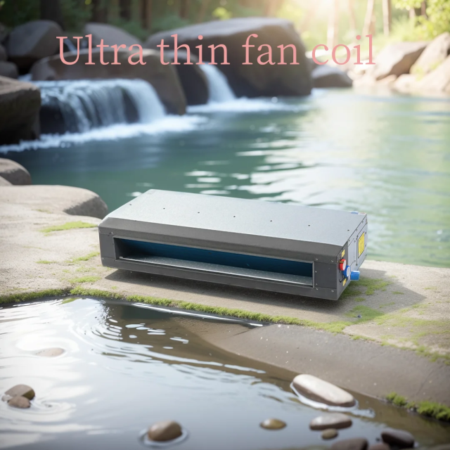 Hotel fancoil hydronic ducted chilled water horizontal concealed fcu fan coil units for heat pump heating