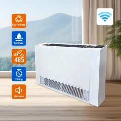 Europe CE 130mm 220V chilled Water fancoil exposed ultra thin Floor Standing/wall Slim fcu Fan Coil Unit for heating and cooling