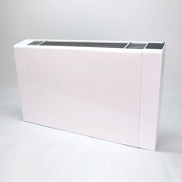 130mm Chilled Water Air Conditioner Floor Standing Fancoil Units Exposed Room Ultra Thin Fan Coil Unit for Heat Pump heating