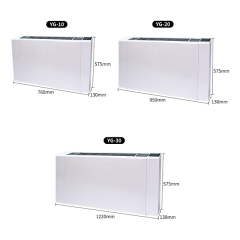 Europe CE 130mm 220V chilled Water fancoil exposed ultra thin Floor Standing/wall Slim fcu Fan Coil Unit for heating and cooling