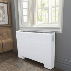 130mm Chilled Water Air Conditioner Floor Standing Fancoil Units Exposed Room Ultra Thin Fan Coil Unit for Heat Pump heating