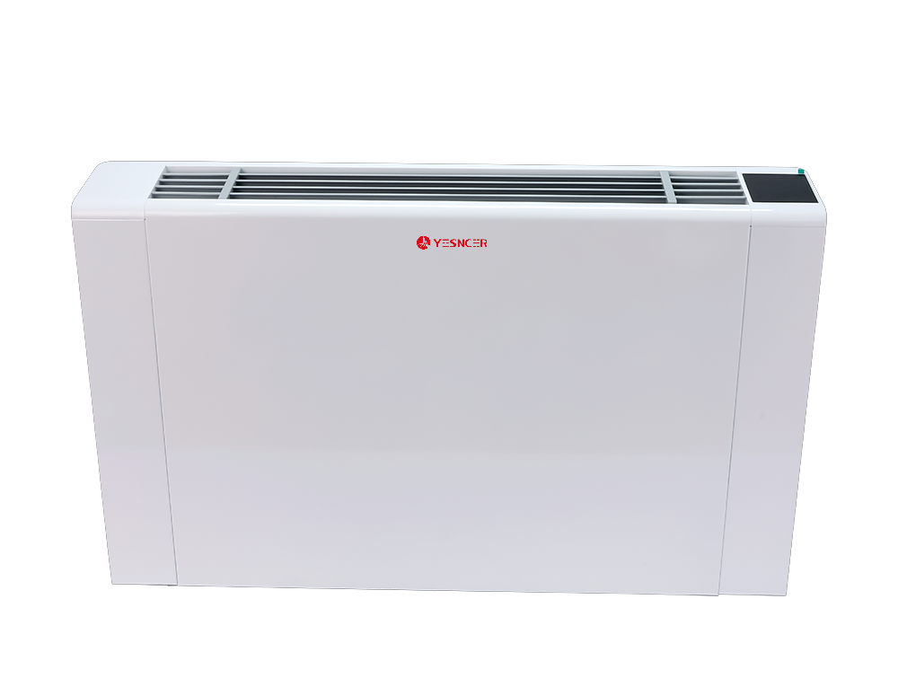 130mm Chilled Water Air Conditioner Floor Standing Fancoil Units Exposed Room Ultra Thin Fan Coil Unit for Heat Pump heating