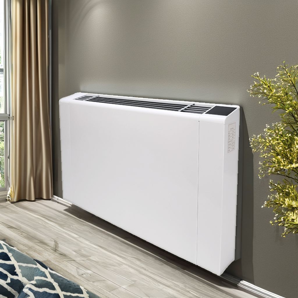 Europe CE 130mm 220V chilled Water fancoil exposed ultra thin Floor Standing/wall Slim fcu Fan Coil Unit for heating and cooling