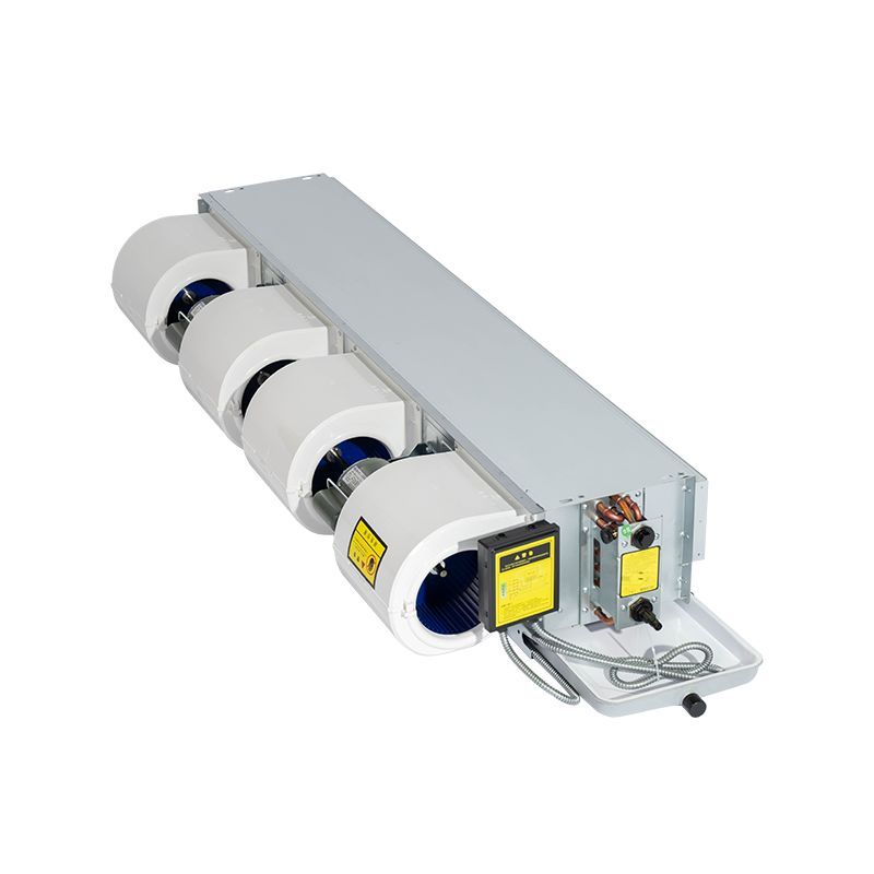 Horizontal fan coil radiators hydronic water cooled fcu chilled water ceiling mount fan coil units