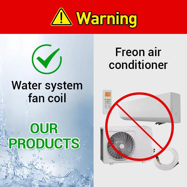 وحدة لفائف مروحة تكييف الهواء المائية عالية الجدار للمنزل YESNCER