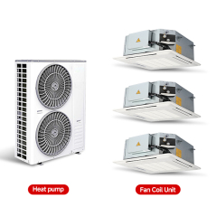 Commercial 30㎡ 40㎡ 50㎡ Cooling Cassette Fan Coil Chilled Water Ceiling-Concealed 4 Way Cassette Fun Fan Coils Units