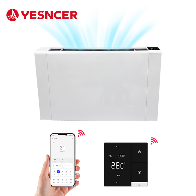 Hot sale Villa decoration ultra thin exposed water based floor standing fancoil fcu fan coil unit for heating in winter