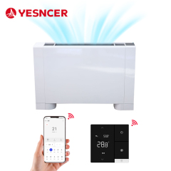 Hot sale Villa decoration ultra thin exposed water based floor standing fancoil fcu fan coil unit for heating in winter