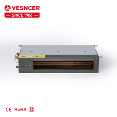 وحدة لفائف المروحة القياسية 220 فولت ماء مبرد 12Pa قناة رقيقة جدًا أفقيًا مخفية رفيعة ملف مروحة fcu