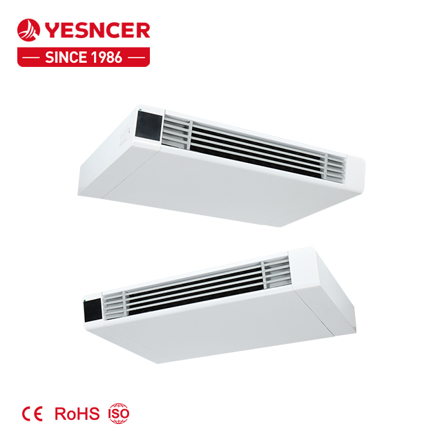 130mm Chilled Water Air Conditioner Floor Standing Fancoil Units Exposed Room Ultra Thin Fan Coil Unit for Heat Pump heating
