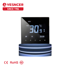 ترموستات ملف المروحة الرقمية، جهاز التحكم في درجة الحرارة، منظم حرارة ملف المروحة الذكي المثبت على الحائط، وحدة التحكم في وحدة ملف المروحة، ترموستات ملف مروحة واي فاي 3 سرعات