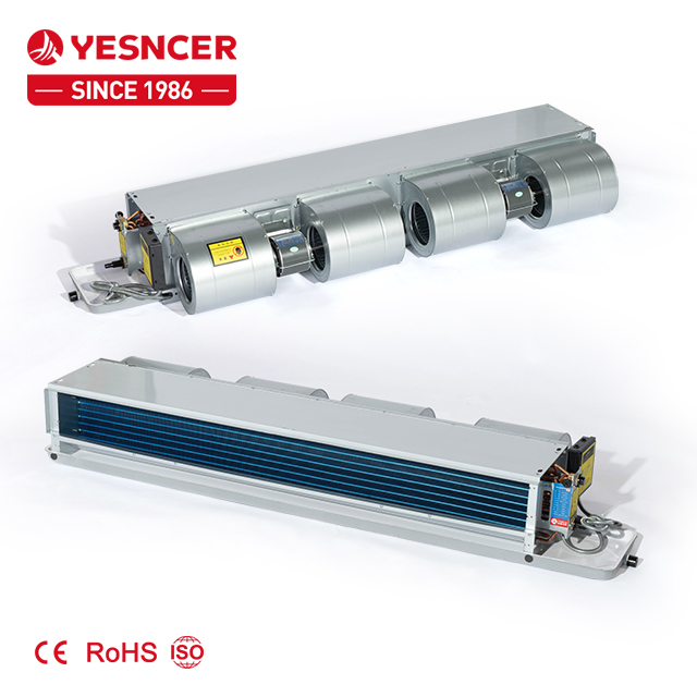 وحدة لفائف المروحة المخفية الأفقية - صندوق إرجاع الهواء اختياري، والذي يمكن أن يسهل التركيب، ويقلل من تكلفة البناء