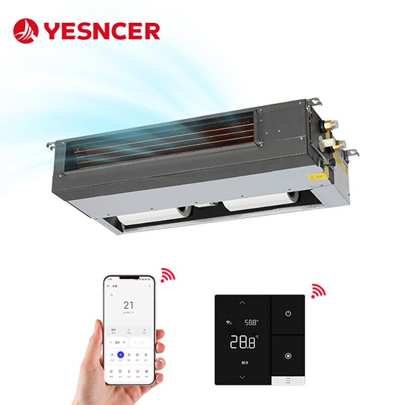Ventilo-convecteur Standard, 220V, eau glacée, conduit 12Pa, ultra-mince, horizontal, dissimulé, slim, fcu