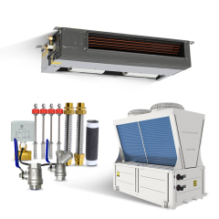 وحدات لفائف مروحة FCU مخفية أفقيًا من نوع Fancoil Hydronic للفندق لتسخين المضخة الحرارية