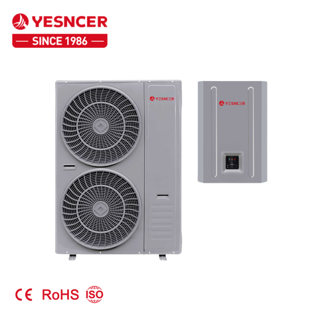 Engineering hot sale r32 air to water WIFI remote evi dc Split type inverter heat pump water heaters heating in winter