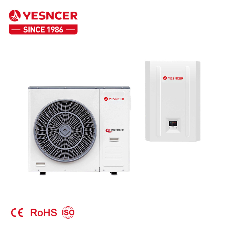 Nouveau EU R290 DC onduleur EVI 8-20KW monobloc air-eau pompe à chaleur chauffe-eau pour le chauffage et le refroidissement avec télécommande