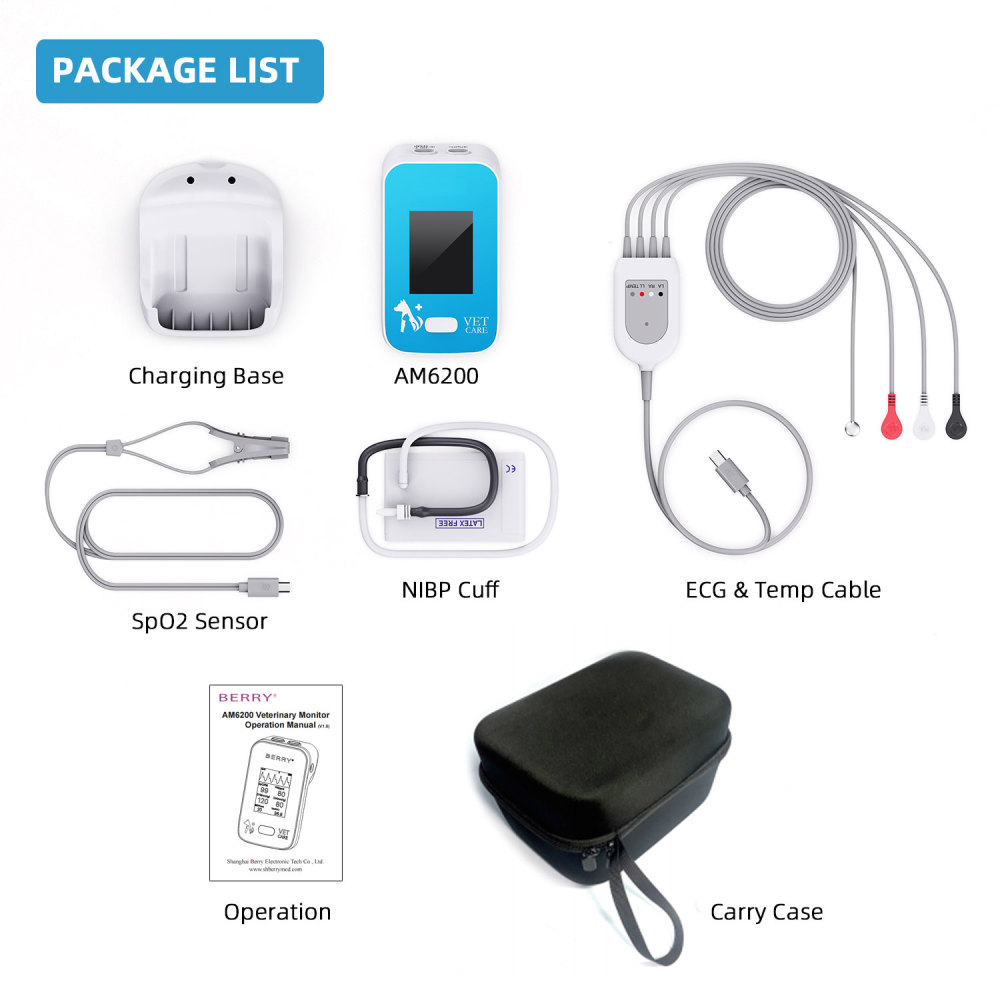 Berry Veterinary Handheld Pulse Oximeter for dog cat horse  hot sale Veterinary Multi-parameter Vet Monitor